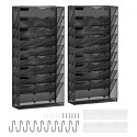 Filvægstativ Mesh Wall File Holder 2-stykke 10 Lommer til kontor/skole