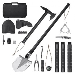 Survival Shovel Survival Ax 28-in-1 Camping Folding Shovels med Hatchet