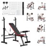 Weight Bench Sit up Bench Home Gym Strength Training Adjustable Foldable