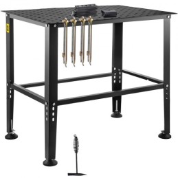Welding Table 36" x 24" 800LBS Welding Workbench Table with Fixture Holes