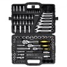 121-Piece Mechanics Tool Set 1/4" 3/8" 1/2" Drive Sockets SAE and Metric