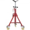 Pipe Stand, Pipe Jack Stand, V Head Pipe Stand Adjustable Height 28-52 Inch, Pipe Jack Stands with Casters 882 LB, Folding
