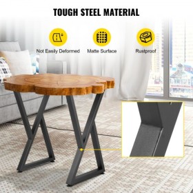 Z Shape Metal Table Legs Dining Table Legs 28"x18" Desk Legs Set of 2