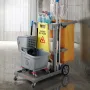 Rengøringsvogn, 3-hylder kommerciel vagtkur, 200 lbs kapacitet
