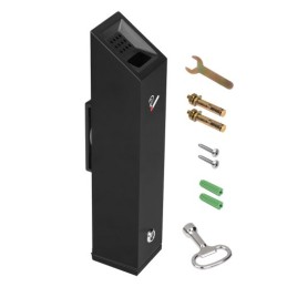 Cigaret røv beholder rustfrit stål vægmonteret røv bortskaffelse sort