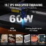 60W CO2 Lasergravering Gravering af udskæringsprintmaskine