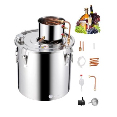 Moonshine Still 13 Gal Water Alcohol Distiller Brewing Kit Stainless Steel