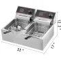 COMMERCIAL DEEP FRIDE 12L ELEKTRISK FRIER 5000W TWIN BASF