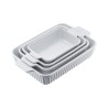 Ceramic Baking Dish 4 Pieces Rectangular Bakeware Set Deep for Baking