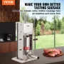 Manuel pølse stuffer, 5 kg/3L kapacitet, to hastighed 304