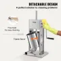 Manuel pølse stuffer, 5 kg/3L kapacitet, to hastighed 304