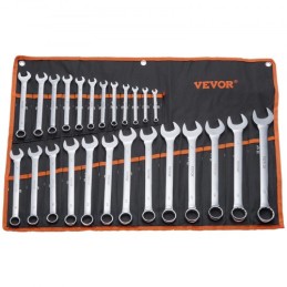 Combination Wrench Set 25-Piece Metric 6 mm to 32 mm with Roll-up Pouch