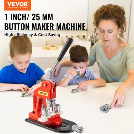 Button Maker Machine Badge Pin Machine 1 "25 mm 500 Gratis dele