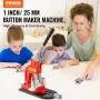Button Maker Machine, 25mm (1 inch) Badge Punch Press Kit, Children DIY Gifts Pin Maker, Button Making Supplies with 500pcs Butt