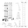 Multi-Purpose Folding Ladder 7-in-1 3 Step 12ft Reach Height for Work