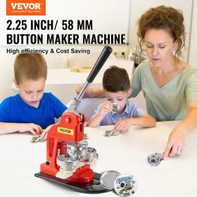 Button Maker Machine, 58 mm (2,25 tommer) Badge Punch Press Kit, børn DIY gaver pin maker, knap, der leverer forsyninger med
