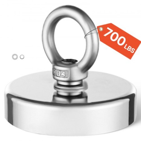Fishing Magnet Strong Heavy Duty Rare Earth Neodymium Pull Force 700 LBS