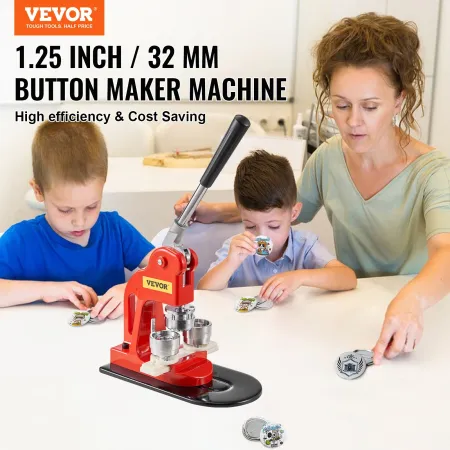 Button Maker Machine Badge Pin Machine 1.25 "32mm 500 gratis
