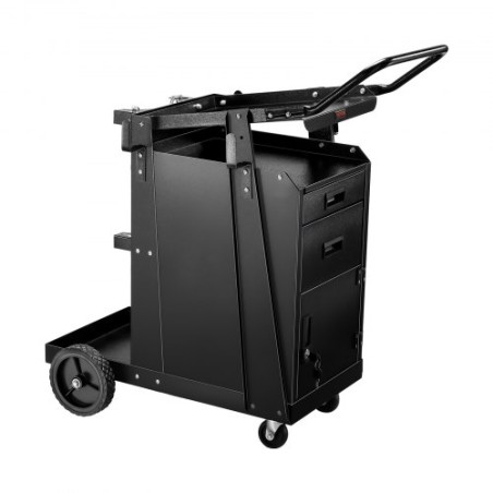 Welding Cart 2 Drawers Welder Cart Heavy Duty with Lockable Cabinet 350LBS