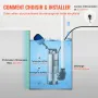 Submersible Water Pump, 1300W 20000L/H, with 10 m Cord and Automatic Tethered Float Switch, Stainless Steel and Cast Iron for Di