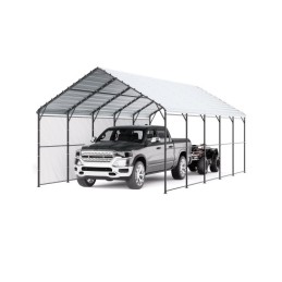 13' x 26' Metal Carport Heavy Duty Outdoor Car Shelter Garage for Boats