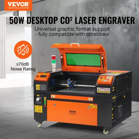50W CO2 Laser Engraver, 30 x 51 cm(12 x 20 in), 500 mm/s(19.7 IPS) Laser Cutter Machine with 2-Way Pass Air Assist, Compatible w
