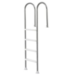 4-Step Stainless Steel Pool Ladder of 2 Handrails for 54 In Decked Pools