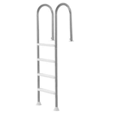 4-Step Stainless Steel Pool Ladder of 2 Handrails for 54 In Decked Pools