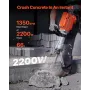 Nedrivning Jack Hammer betonbryder 2200W Electric Hammer 2