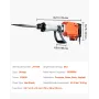 Demolition Jack Hammer Concrete Breaker 2200W Electric Hammer 2 Chisel Bits