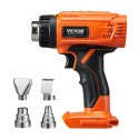Cordless Heat Gun Hot Air Gun med LED -lys 6 temperaturer og 4 dyser