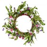 Artificial Decorative Wreath 22 in Pink Green Daisies Year Round Wreath