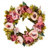 Artificial Decorative Wreath 19 in Pink Peonies Hydrangeas Year Round