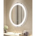 LED Bathroom Mirror 3 Color Anti-fog Wall Mounted Round Vanity Mirror 60cm