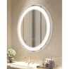LED Bathroom Mirror 3 Color Anti-fog Wall Mounted Round Vanity Mirror 60cm