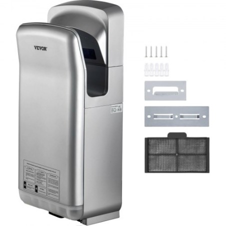 Jet Hand Dryer, Premium Electric Commercial Blade Hand Dryer, ABS Air Dryer Hand with HEPA Filtration Wall Mount Hand Dryer,