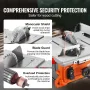 1800 W Table Saw Electric Cutting Machine, 625 mm Cutting Capacity, 4400 RPM, 85 mm 90° Crosscut Saw and 60 mm 45° Bevel Cut for
