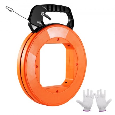 Fiskebåndstrådkabletrækker 120ft 1/8 i stål med høj plastik tilfælde