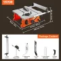 1800 W Table Saw Electric Cutting Machine, 625 mm Cutting Capacity, 4400 RPM, 85 mm 90° Crosscut Saw and 60 mm 45° Bevel Cut for