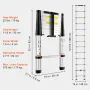 Telescoping Ladder Aluminium Extension Trin 12,5 ft