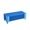 Stackable Kiddie Cot 52 "X 23" Daycare Nap Coter til Kids Blue (Pack of 6)