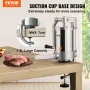 Sausage Stuffer, 2.5LBS/1.5L Capacity, 304 Stainless Steel Vertical Sausage Stuffer, Sausage Filling Machine with 3 Stuffing Tub