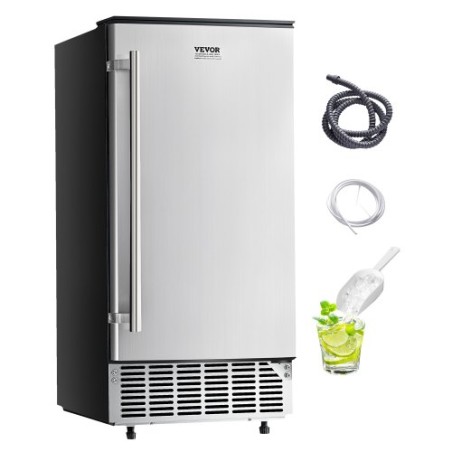 Undercounter Ice Maker 80 Lbs/Day Built-in Ice Machine with Reversible Door