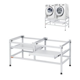 Washing Machine Stand Pedestal 48.5x25 Inch 590LB with Double Tray