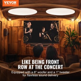 2PCs 8 in Ceiling Speakers 50-Watts Flush Mount Ceiling & in-Wall Speakers