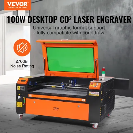 100W CO2 Laser Engraver, 61 x 89 cm(24 x 35 in), 500 mm/s(19.7 IPS) Laser Cutter Machine with 2-Way Pass Air Assist, Compatible 