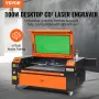 100W CO2 Laser Engraver, 61 x 89 cm(24 x 35 in), 500 mm/s(19.7 IPS) Laser Cutter Machine with 2-Way Pass Air Assist, Compatible 