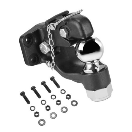 Pintle Hitch 2-5/16" Mount Hitch Ball for 2.5"-3" Lunette Ring 30000 lbs