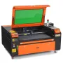 100W CO2 Laser Engraver, 61 x 89 cm(24 x 35 in), 500 mm/s(19.7 IPS) Laser Cutter Machine with 2-Way Pass Air Assist, Compatible 