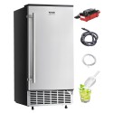 Undercounter Built-in Ice Maker 80 Lbs/Day with Drain Pump Reversible Door